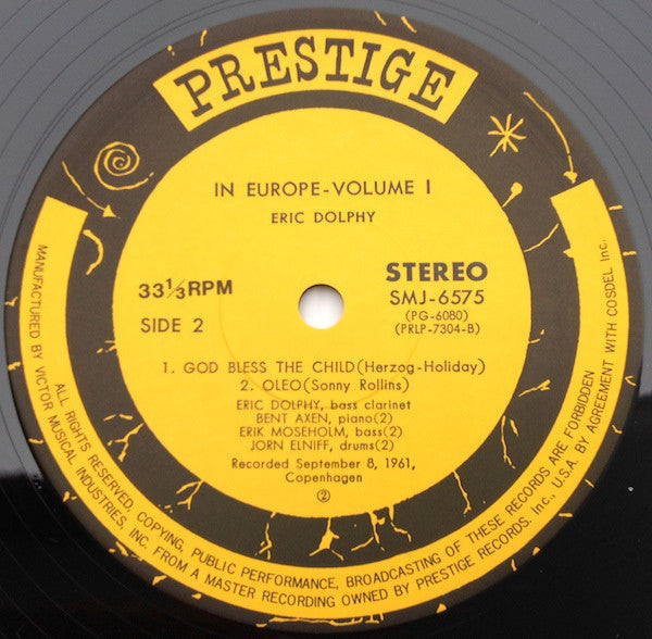 Eric Dolphy : In Europe, Vol. 1 (LP, Album, RE)