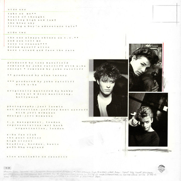 a-ha : Hunting High And Low = ハンティング・ハイ・アンド・ロウ (LP, Album)