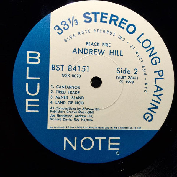 Andrew Hill : Black Fire (LP, Album, RE)