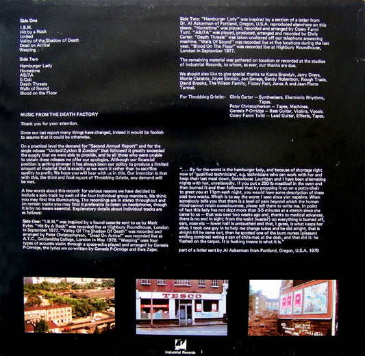 Throbbing Gristle : D.o.A. The Third And Final Report (LP, Album)