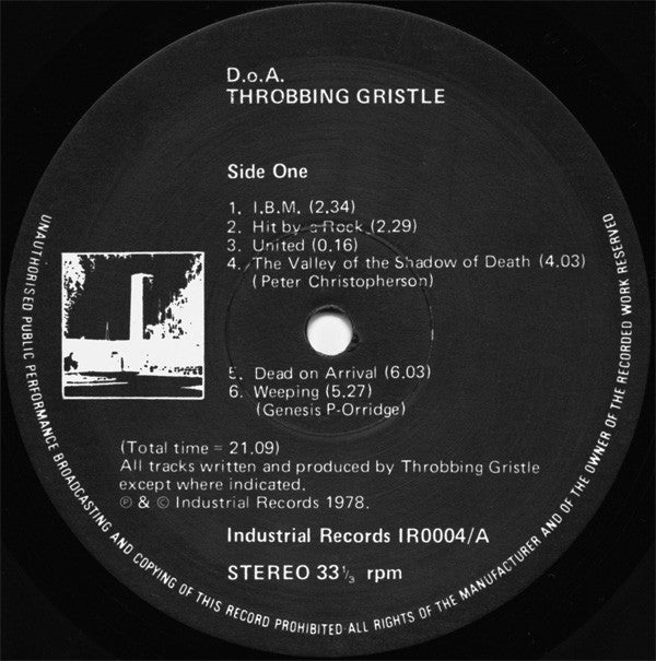 Throbbing Gristle : D.o.A. The Third And Final Report (LP, Album)