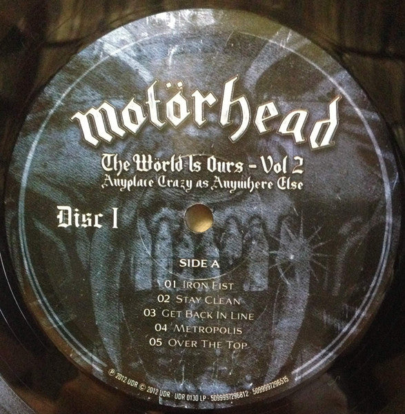 Motörhead : The Wörld Is Ours - Vol 2 (Anyplace Crazy As Anywhere Else) (2xLP, Album, 150)