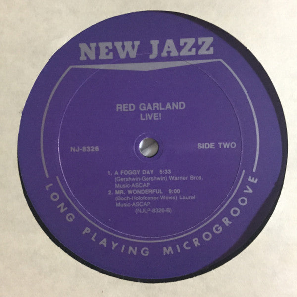 Red Garland : Live! (LP, Album, Mono, RE)