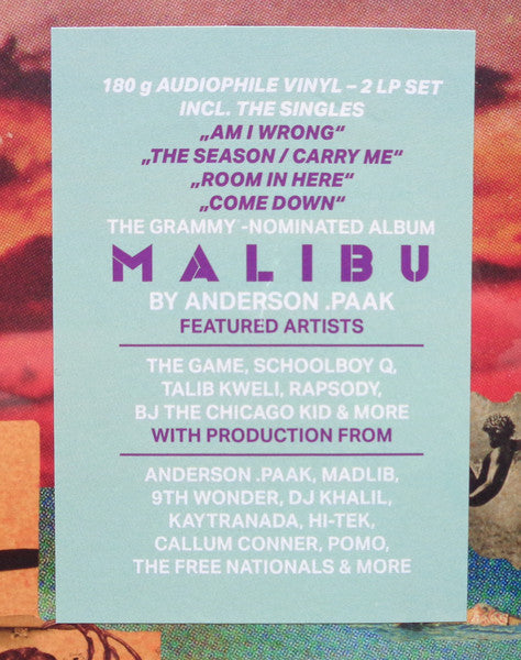 Anderson .Paak : Malibu (2xLP, Album, 180)