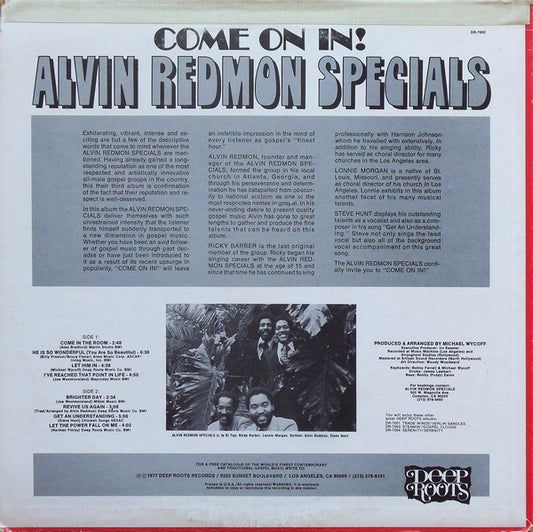 Alvin Redmon Specials : Come On In! (LP, Album)