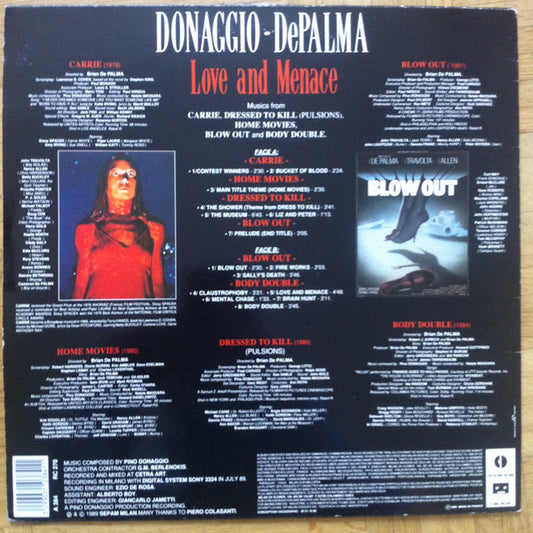 Donaggio* - DePalma* : Love And Menace (LP, Comp)