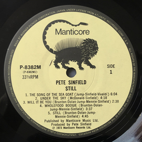 Pete Sinfield* : Still (LP, Album, Gat)