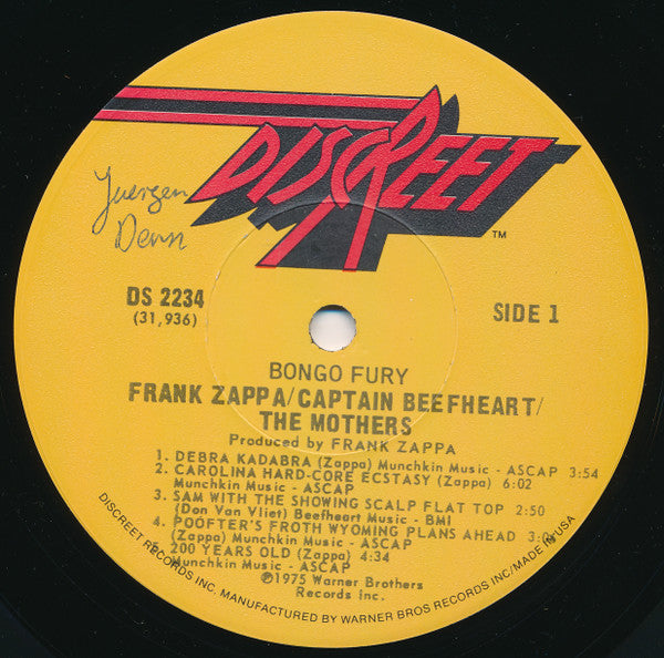 Zappa* / Beefheart* / Mothers* : Bongo Fury (LP, Album, Cap)
