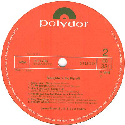 James Brown : Slaughter's Big Rip-Off (LP, Album, RE, Gat)