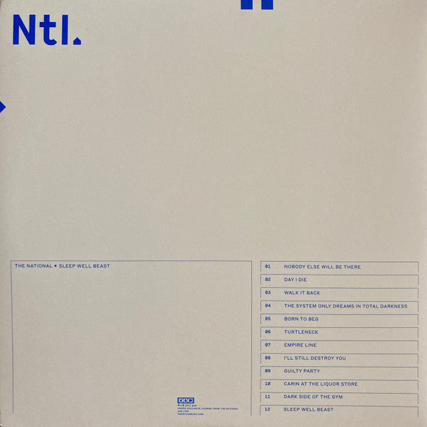 The National : Sleep Well Beast (2xLP, Album, Whi)