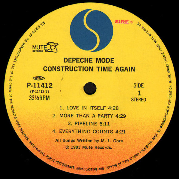 Depeche Mode : Construction Time Again (LP, Album)