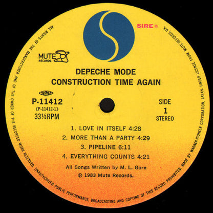 Depeche Mode : Construction Time Again (LP, Album)