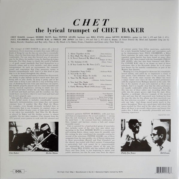 Chet Baker : Chet (LP, Album, Dlx, RE, 180)