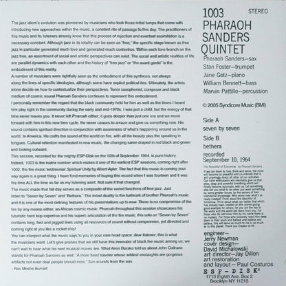 Pharaoh Sanders Quintet* : Pharaoh Sanders Quintet (LP, Album, RE, RP)