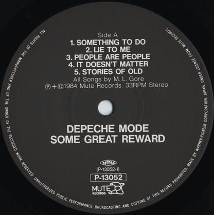 Depeche Mode : Some Great Reward (LP, Album)