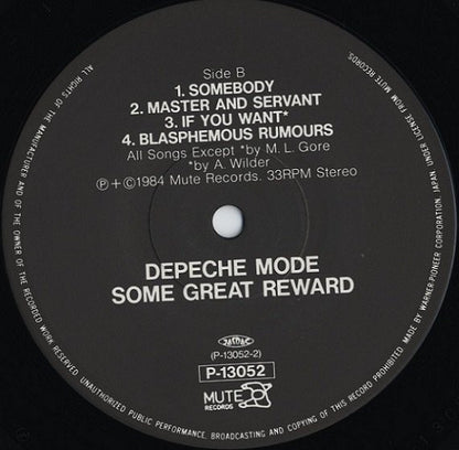Depeche Mode : Some Great Reward (LP, Album)