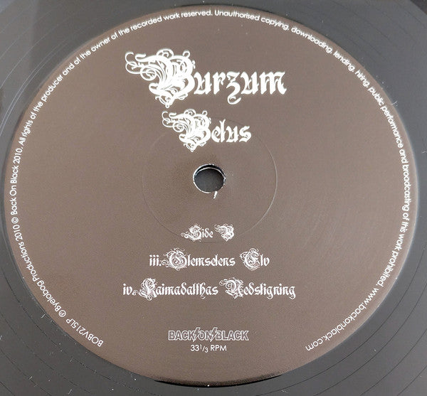 Burzum : Belus (2xLP, Album, RE, RP)