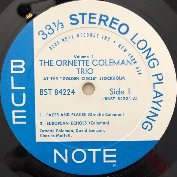 The Ornette Coleman Trio : At The "Golden Circle" Stockholm (Volume One) (LP, Album, RP)