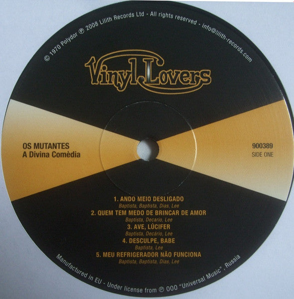 Mutantes* : A Divina Comédia Ou Ando Meio Desligado (LP, Album, RE)