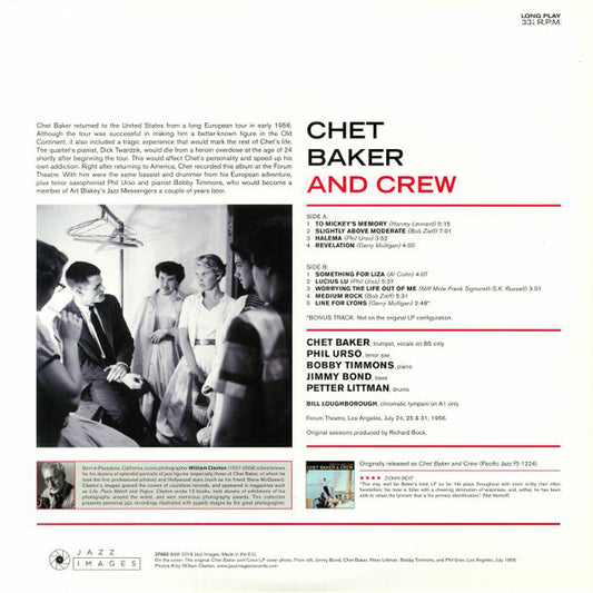 Chet Baker & Crew : Chet Baker & Crew (LP, Album, Ltd, RE, 180)