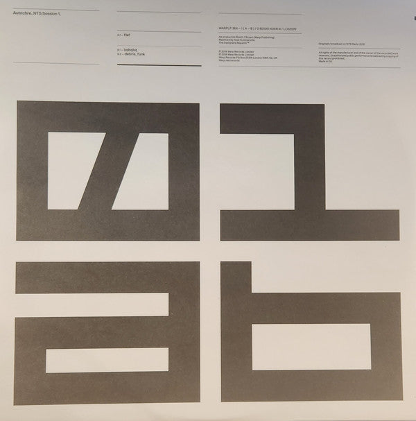 Autechre : NTS Session 1 (3xLP)