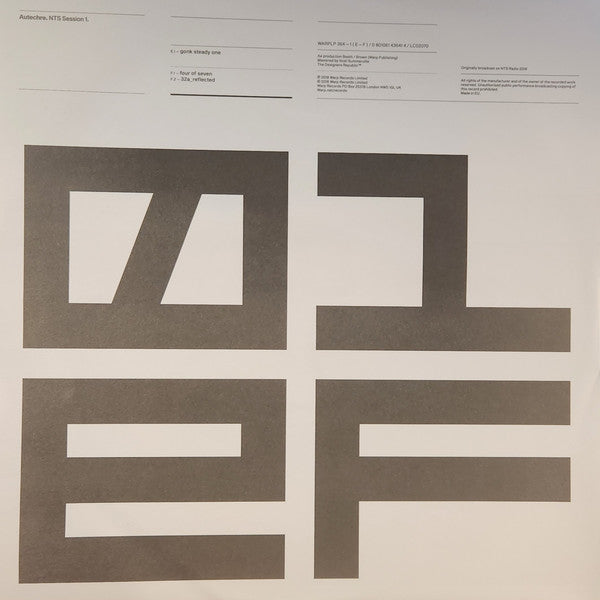 Autechre : NTS Session 1 (3xLP)