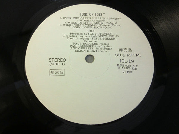Free : Tons Of Sobs (LP, Album, Promo)