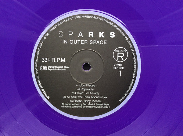 Sparks : In Outer Space (LP, Album, RE, RM, Pur)