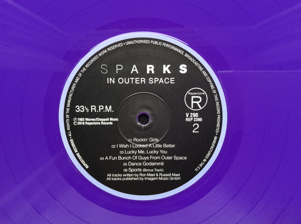 Sparks : In Outer Space (LP, Album, RE, RM, Pur)