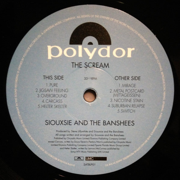 Siouxsie And The Banshees* : The Scream (LP, Album, RE, RM, 180)