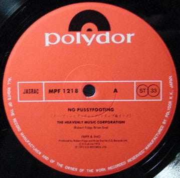 Fripp & Eno : (No Pussyfooting) (LP, Album, RE)