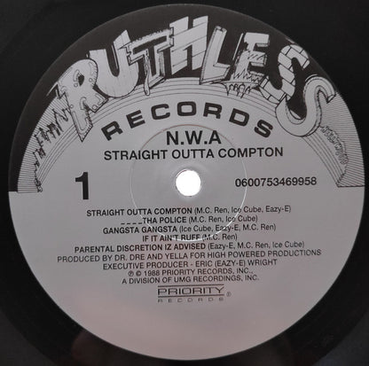 N.W.A* : Straight Outta Compton (LP, Album, RE, RP, MPO)