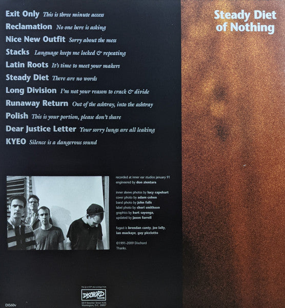 Fugazi : Steady Diet Of Nothing (LP, Album, RE, RM, RP, Uni)