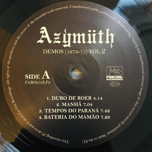 Azymüth* : Demos (1973-75) Vol. 2 (LP)