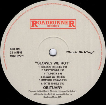 Obituary : Slowly We Rot (LP, Album, RE, 180)