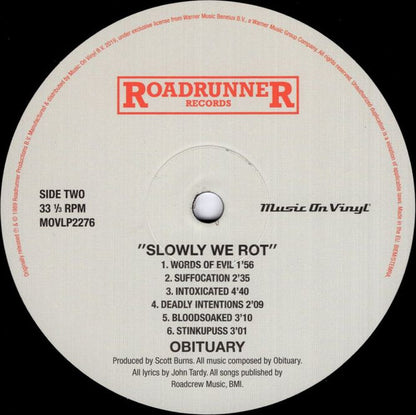 Obituary : Slowly We Rot (LP, Album, RE, 180)