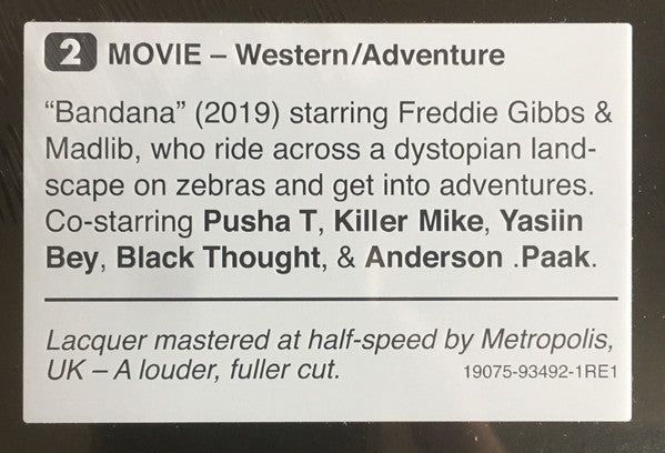 Freddie Gibbs & Madlib : Bandana (LP, Album)