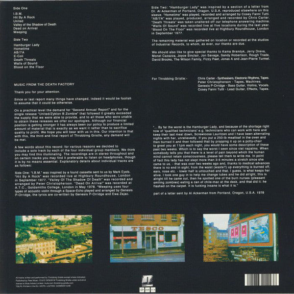 Throbbing Gristle : D.o.A. The Third And Final Report (LP, Album, Ltd, RE, Gre)