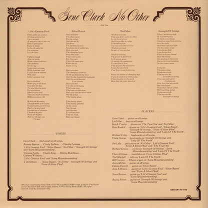 Gene Clark : No Other (LP, Album, CP )