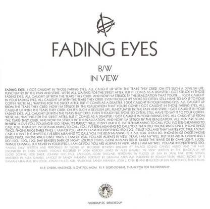 Fucked Up : Fading Eyes (7", Single)