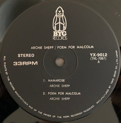 Archie Shepp : Poem For Malcolm / Blasé (2xLP, Comp)