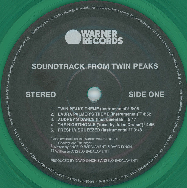 Angelo Badalamenti : Music From Twin Peaks (LP, Album, Ltd, RE, Gre)