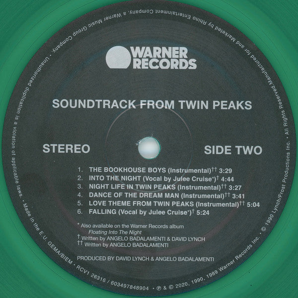 Angelo Badalamenti : Music From Twin Peaks (LP, Album, Ltd, RE, Gre)