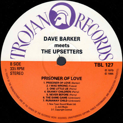 Dave Barker (2) Meets The Upsetters : Prisoner Of Love (LP, Album, RE)