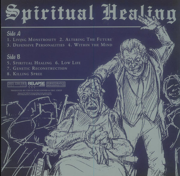 Death (2) : Spiritual Healing (LP, Album, Ltd, RE, RP, Pin)