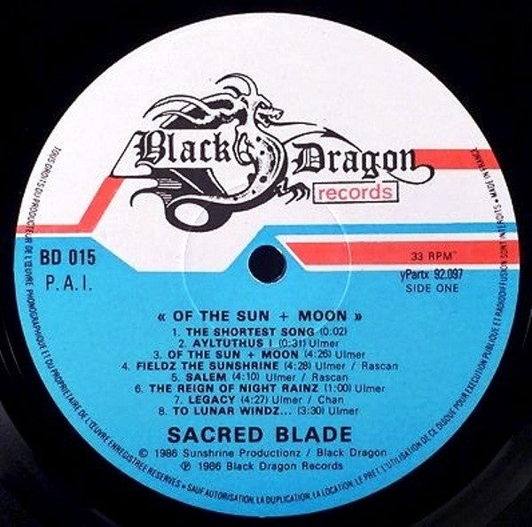 Sacred Blade : Of The Sun + Moon (LP, Album)