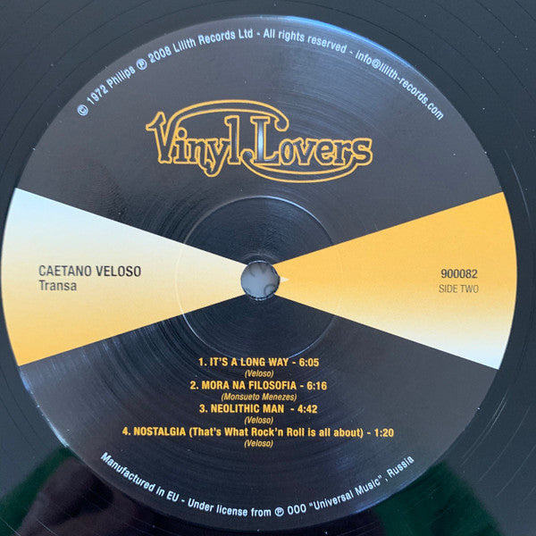 Caetano Veloso : Transa (LP, Album, RE, RM, Unofficial, 180)