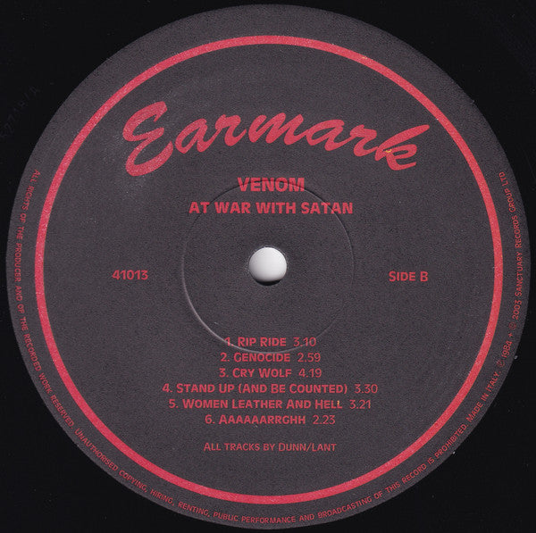 Venom (8) : At War With Satan (LP, Album, RE, 180)