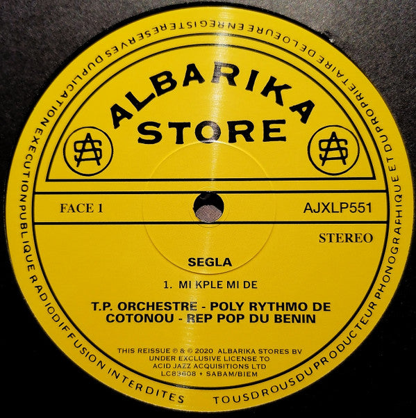 T. P. Orchestre Poly-Rythmo De Cotonou - Rep Pop Du Benin* : Segla (LP, Album, RE, RM)