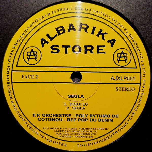 T. P. Orchestre Poly-Rythmo De Cotonou - Rep Pop Du Benin* : Segla (LP, Album, RE, RM)